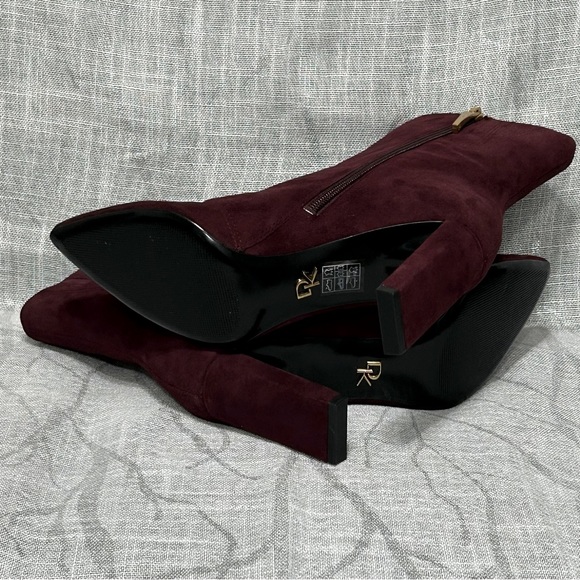 Donna Karan Chelsea Mid Calf Boot In Dark Wine - Picture 3 of 6